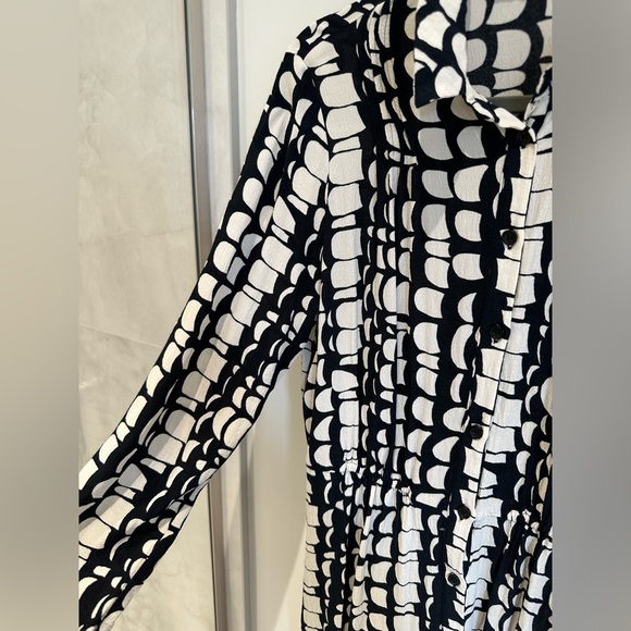 Zara long black and white patterned dress. Worn twice - Picture 6 of 7